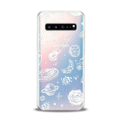 Lex Altern TPU Silicone Samsung Galaxy Case White Space Art