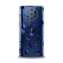 Lex Altern TPU Silicone Nokia Case Blue Watercolor Cats