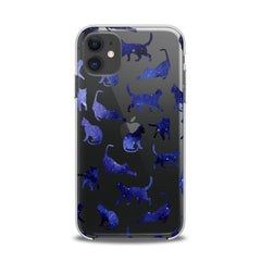 Lex Altern TPU Silicone iPhone Case Blue Watercolor Cats