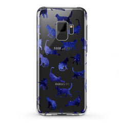 Lex Altern TPU Silicone Samsung Galaxy Case Blue Watercolor Cats