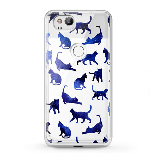Lex Altern Google Pixel Case Blue Watercolor Cats