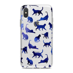 Lex Altern Blue Watercolor Cats Phone Case for your iPhone & Android phone.
