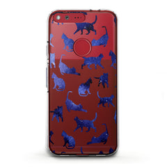 Lex Altern TPU Silicone Phone Case Blue Watercolor Cats