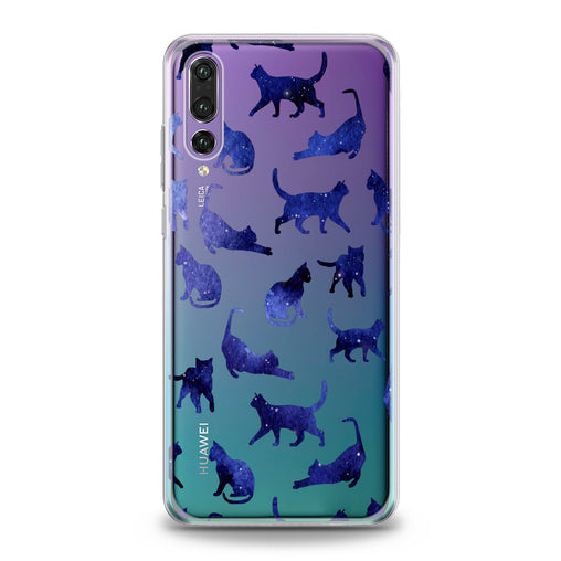 Lex Altern Blue Watercolor Cats Huawei Honor Case