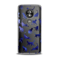 Lex Altern TPU Silicone Motorola Case Blue Watercolor Cats