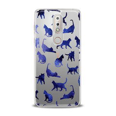 Lex Altern Blue Watercolor Cats Nokia Case