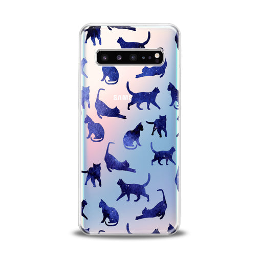Lex Altern Blue Watercolor Cats Samsung Galaxy Case
