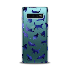 Lex Altern TPU Silicone Samsung Galaxy Case Blue Watercolor Cats