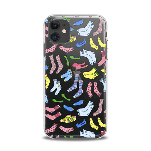 Lex Altern TPU Silicone iPhone Case Colored Socks Pattern