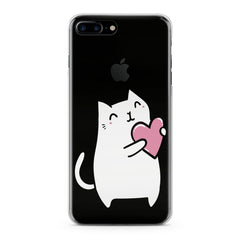 Lex Altern TPU Silicone Phone Case White Lovely Feline