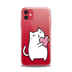 Lex Altern TPU Silicone iPhone Case White Lovely Feline