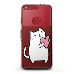 Lex Altern TPU Silicone Phone Case White Lovely Feline