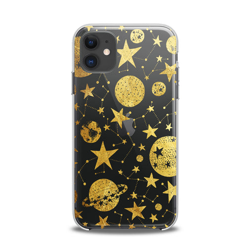 Lex Altern TPU Silicone iPhone Case Golden Space Art