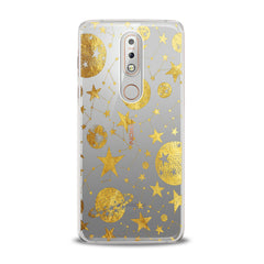 Lex Altern TPU Silicone Nokia Case Golden Space Art