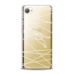 Lex Altern TPU Silicone HTC Case White Geometric Cat