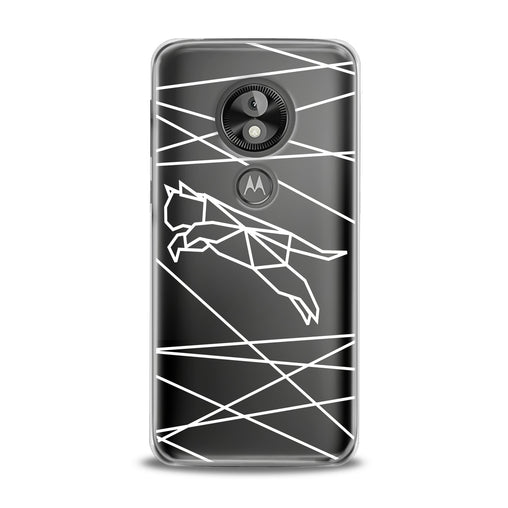 Lex Altern White Geometric Cat Motorola Case