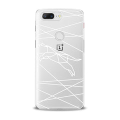 Lex Altern TPU Silicone OnePlus Case White Geometric Cat