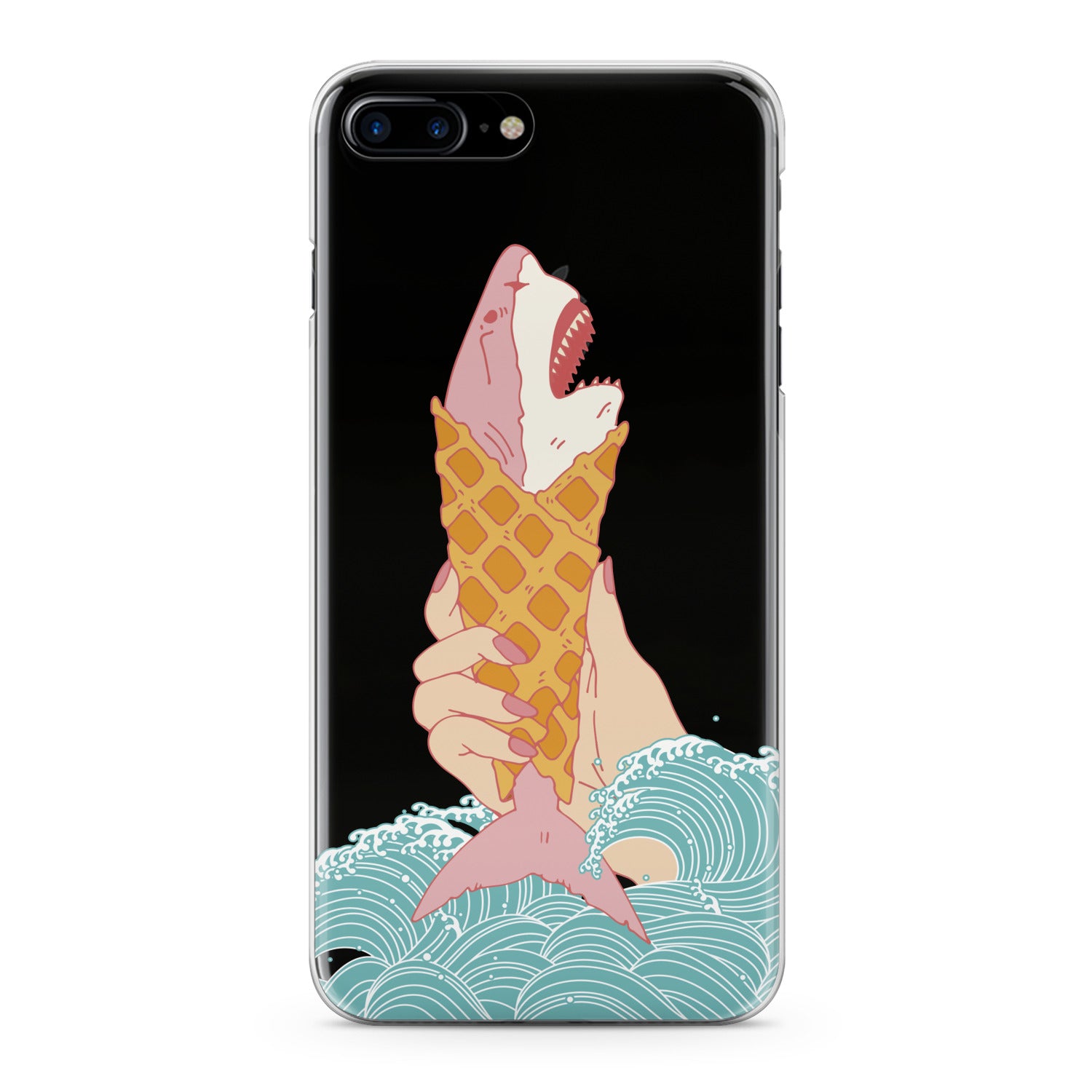 Lex Altern Shark Ice Cream Phone Case for your iPhone & Android phone.