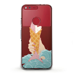 Lex Altern TPU Silicone Google Pixel Case Shark Ice Cream