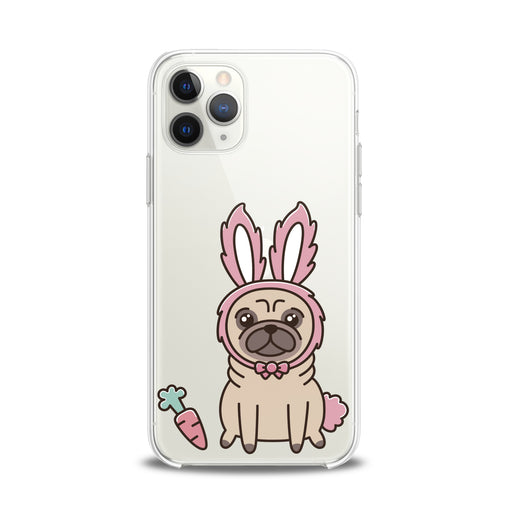 Lex Altern TPU Silicone iPhone Case Pug Bunny Ears