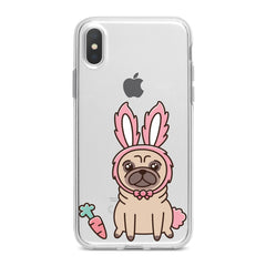 Lex Altern Pug Bunny Ears Phone Case for your iPhone & Android phone.