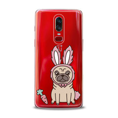 Lex Altern TPU Silicone OnePlus Case Pug Bunny Ears