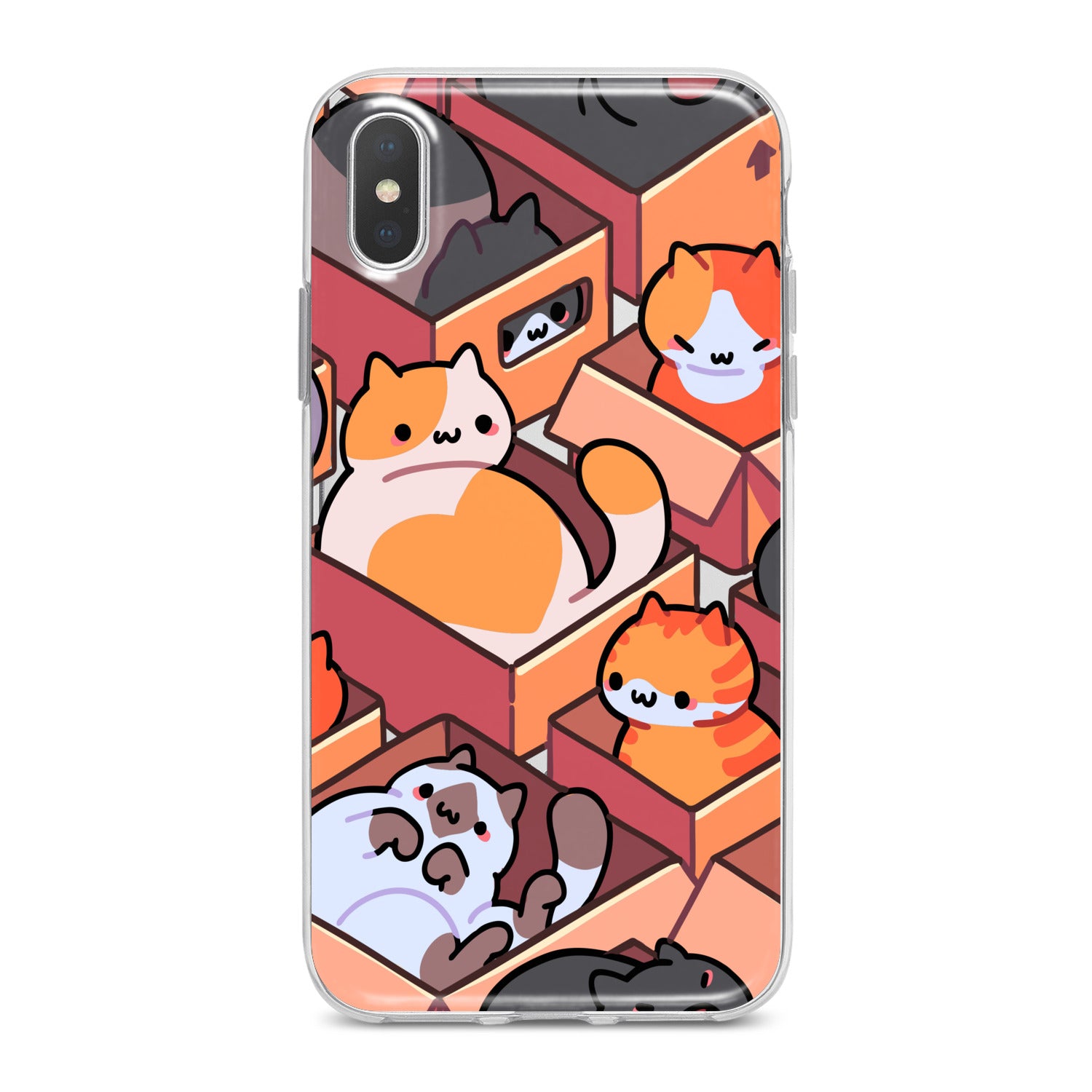 Lex Altern Cats in Boxes Phone Case for your iPhone & Android phone.
