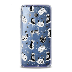 Lex Altern TPU Silicone HTC Case Boho Kitty Skeletons