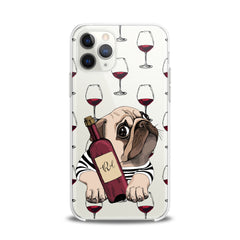 Lex Altern TPU Silicone iPhone Case Wine Pug