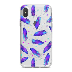 Lex Altern TPU Silicone Phone Case Magic Purple Feathers