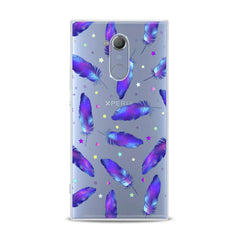 Lex Altern TPU Silicone Sony Xperia Case Magic Purple Feathers