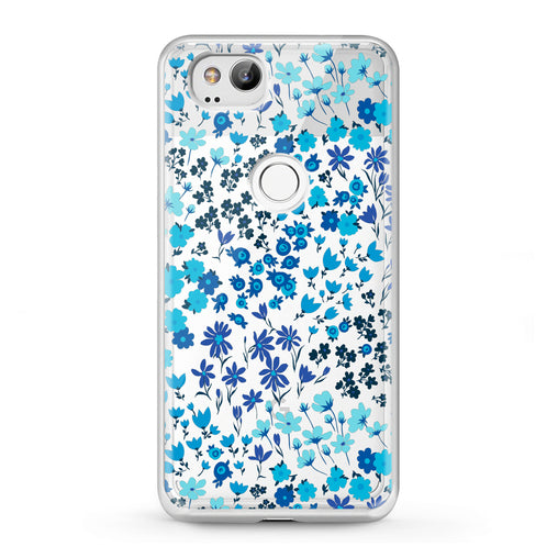 Lex Altern Google Pixel Case Cute Blue Flowers