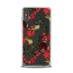 Lex Altern TPU Silicone Motorola Case Red Garnet Blossom