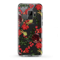 Lex Altern TPU Silicone Samsung Galaxy Case Red Garnet Blossom