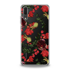 Lex Altern TPU Silicone Huawei Honor Case Red Garnet Blossom