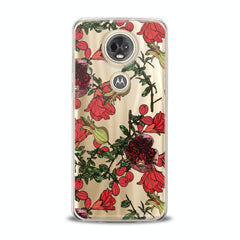 Lex Altern TPU Silicone Motorola Case Red Garnet Blossom