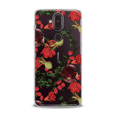 Lex Altern TPU Silicone Nokia Case Red Garnet Blossom