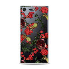 Lex Altern TPU Silicone Sony Xperia Case Red Garnet Blossom