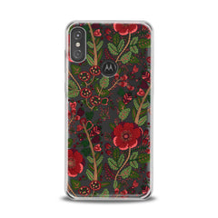 Lex Altern TPU Silicone Motorola Case Drawing Red Blooming