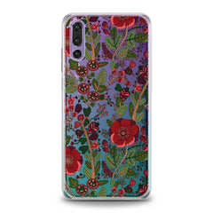 Lex Altern Drawing Red Blooming Huawei Honor Case