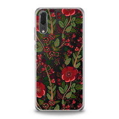 Lex Altern TPU Silicone Huawei Honor Case Drawing Red Blooming