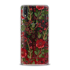 Lex Altern TPU Silicone VIVO Case Drawing Red Blooming