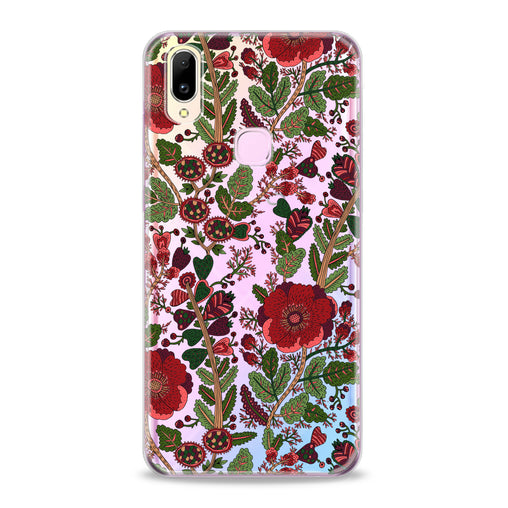 Lex Altern Drawing Red Blooming Vivo Case
