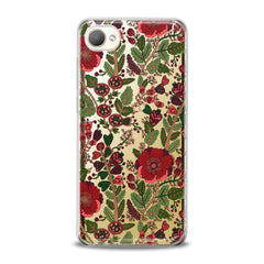 Lex Altern TPU Silicone HTC Case Drawing Red Blooming