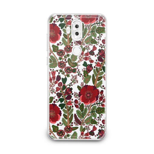 Lex Altern Drawing Red Blooming Asus Zenfone Case