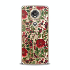 Lex Altern TPU Silicone Motorola Case Drawing Red Blooming