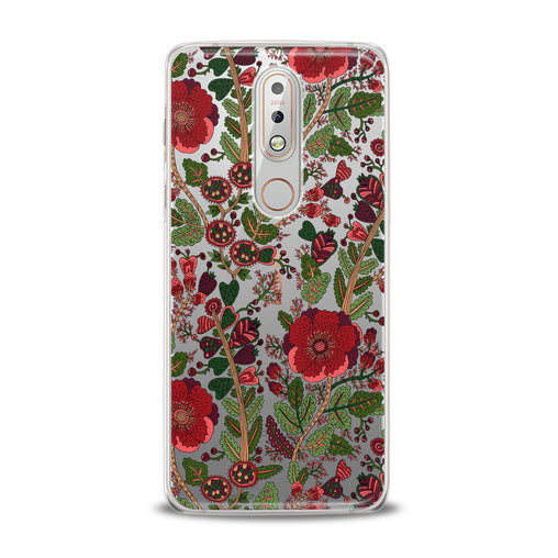 Lex Altern Drawing Red Blooming Nokia Case