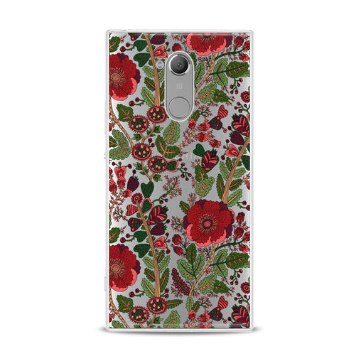 Lex Altern Drawing Red Blooming Sony Xperia Case