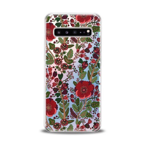 Lex Altern Drawing Red Blooming Samsung Galaxy Case