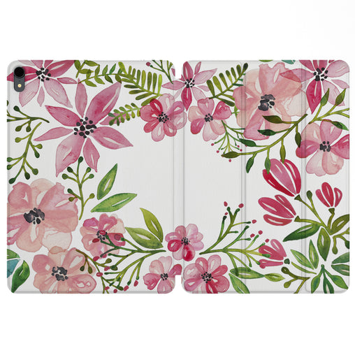 Lex Altern Magnetic iPad Case Pink Flowers for your Apple tablet.